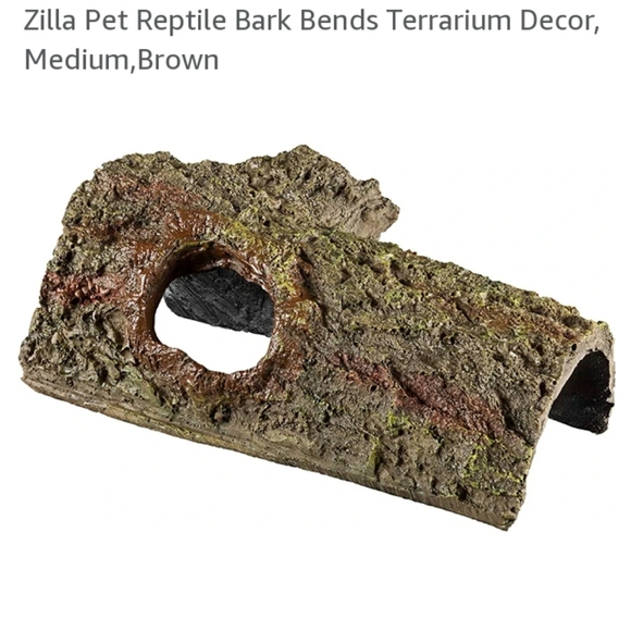 New! Zilla Bark Bends Medium Reptile Hide. - Picture 3 of 8